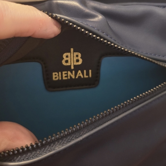 Chic Navy Faux-Leather Mini Backpack with Playful Face Detail - Picture 13 of 15